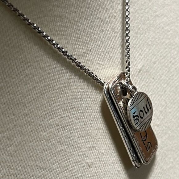 Brighton Silver Soul Tag Necklace #BJNK - Picture 2 of 9
